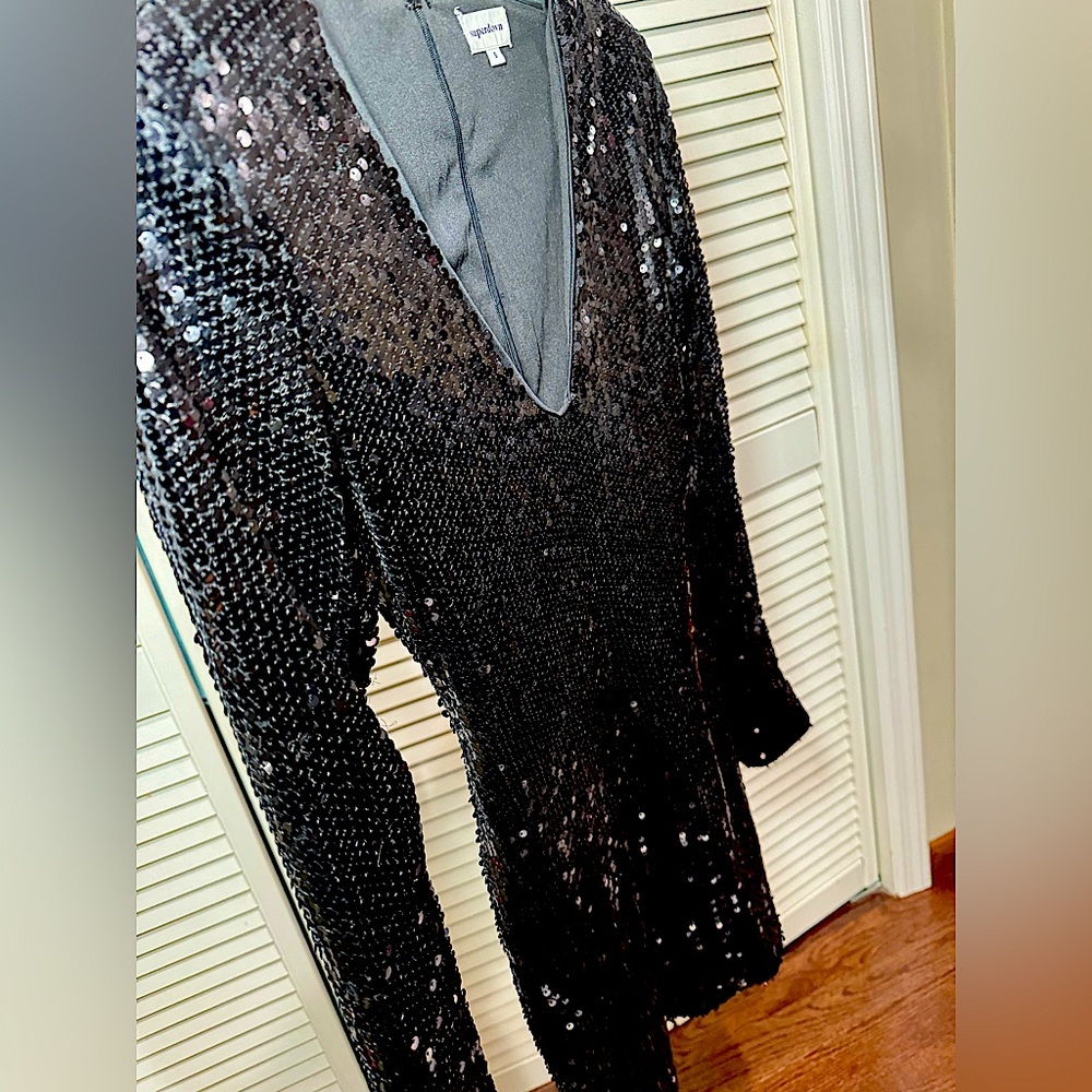 Black Sequin Party Dress